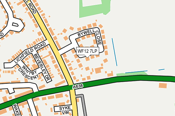 WF12 7LP map - OS OpenMap – Local (Ordnance Survey)