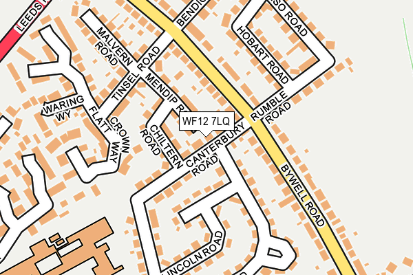 WF12 7LQ map - OS OpenMap – Local (Ordnance Survey)