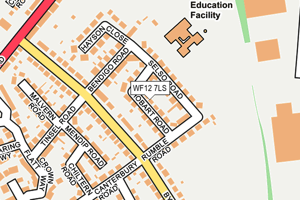 WF12 7LS map - OS OpenMap – Local (Ordnance Survey)