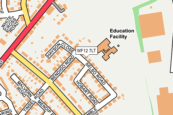 WF12 7LT map - OS OpenMap – Local (Ordnance Survey)