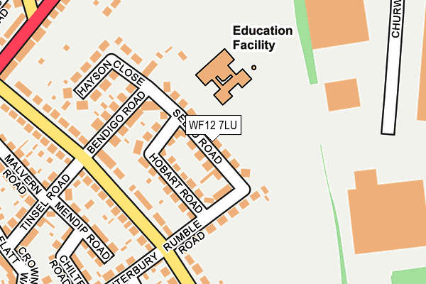 WF12 7LU map - OS OpenMap – Local (Ordnance Survey)