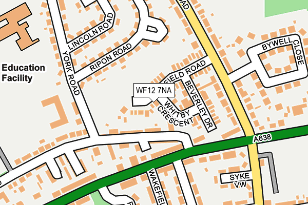 WF12 7NA map - OS OpenMap – Local (Ordnance Survey)