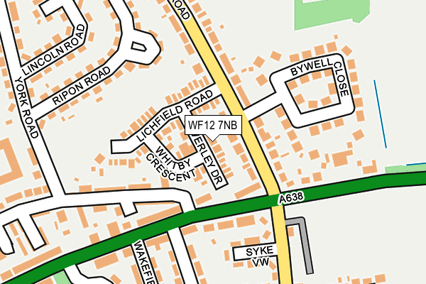 WF12 7NB map - OS OpenMap – Local (Ordnance Survey)