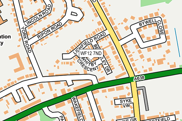 WF12 7ND map - OS OpenMap – Local (Ordnance Survey)