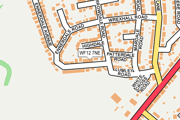 WF12 7NE map - OS OpenMap – Local (Ordnance Survey)