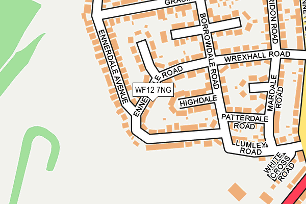 WF12 7NG map - OS OpenMap – Local (Ordnance Survey)