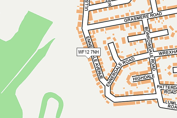 WF12 7NH map - OS OpenMap – Local (Ordnance Survey)