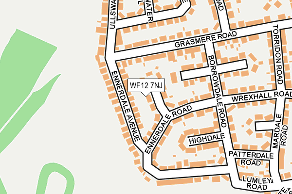 WF12 7NJ map - OS OpenMap – Local (Ordnance Survey)