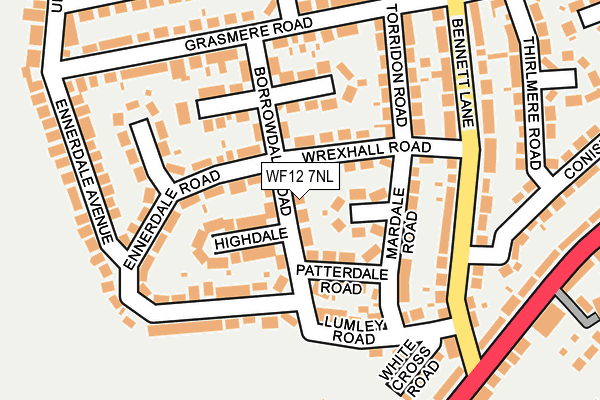 WF12 7NL map - OS OpenMap – Local (Ordnance Survey)