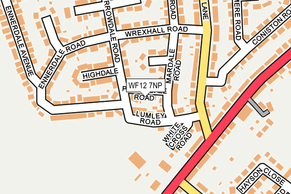 WF12 7NP map - OS OpenMap – Local (Ordnance Survey)