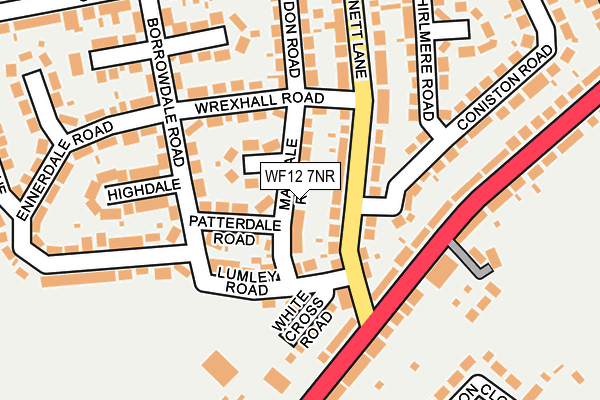 WF12 7NR map - OS OpenMap – Local (Ordnance Survey)