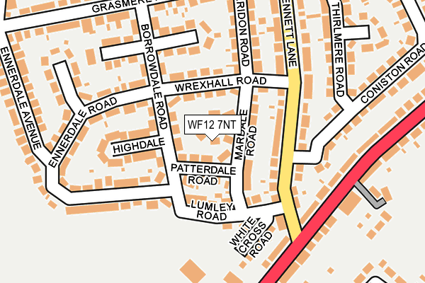 WF12 7NT map - OS OpenMap – Local (Ordnance Survey)