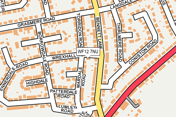WF12 7NU map - OS OpenMap – Local (Ordnance Survey)