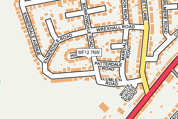 WF12 7NW map - OS OpenMap – Local (Ordnance Survey)