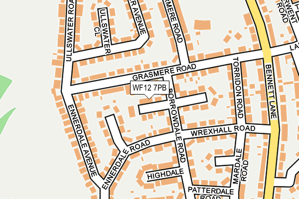 WF12 7PB map - OS OpenMap – Local (Ordnance Survey)