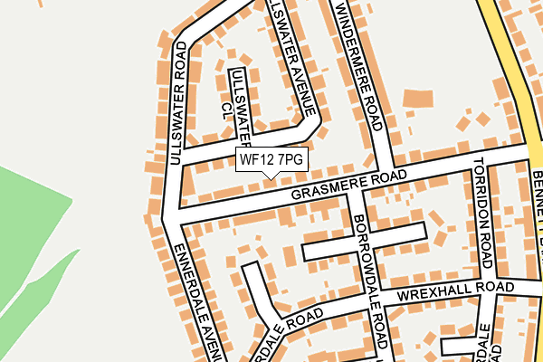 WF12 7PG map - OS OpenMap – Local (Ordnance Survey)