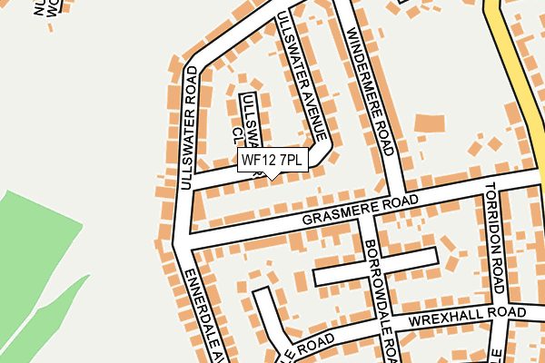 WF12 7PL map - OS OpenMap – Local (Ordnance Survey)