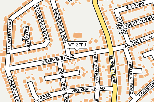 WF12 7PU map - OS OpenMap – Local (Ordnance Survey)