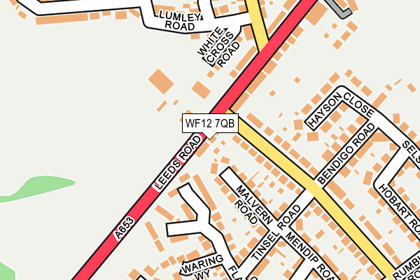 WF12 7QB map - OS OpenMap – Local (Ordnance Survey)