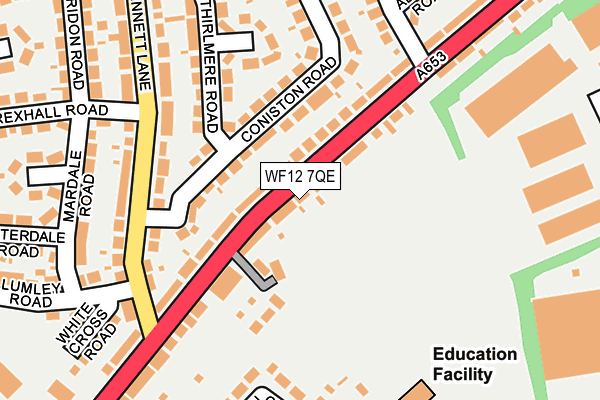 WF12 7QE map - OS OpenMap – Local (Ordnance Survey)