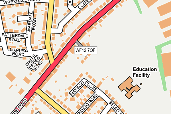 WF12 7QF map - OS OpenMap – Local (Ordnance Survey)