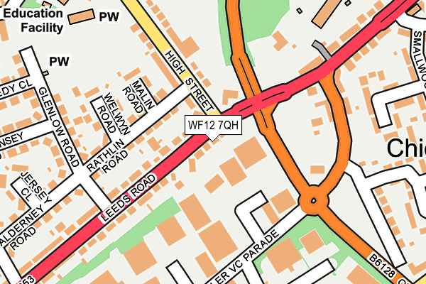 WF12 7QH map - OS OpenMap – Local (Ordnance Survey)