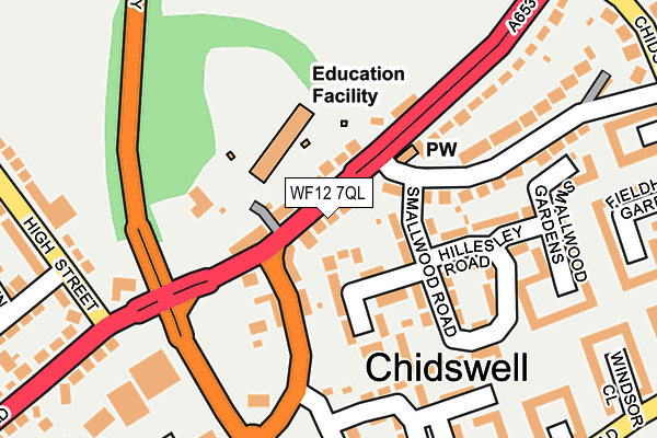 WF12 7QL map - OS OpenMap – Local (Ordnance Survey)