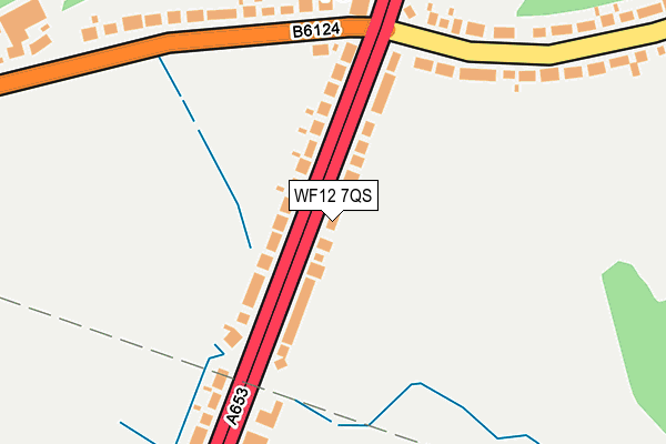 WF12 7QS map - OS OpenMap – Local (Ordnance Survey)