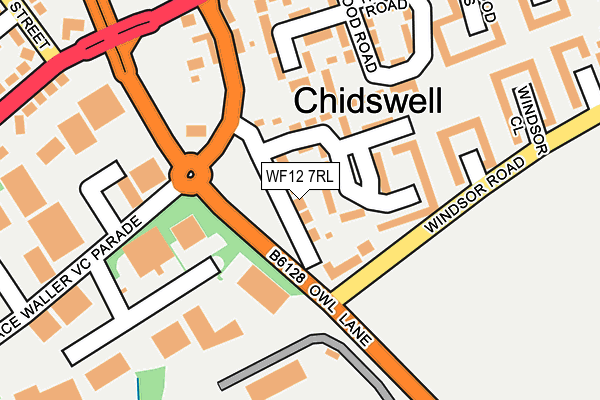 WF12 7RL map - OS OpenMap – Local (Ordnance Survey)