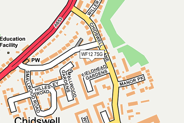 WF12 7SG map - OS OpenMap – Local (Ordnance Survey)