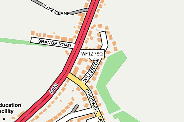 WF12 7SQ map - OS OpenMap – Local (Ordnance Survey)