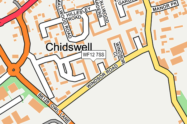 WF12 7SS map - OS OpenMap – Local (Ordnance Survey)