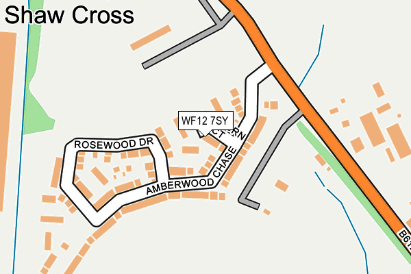 WF12 7SY map - OS OpenMap – Local (Ordnance Survey)