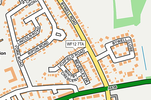 WF12 7TA map - OS OpenMap – Local (Ordnance Survey)