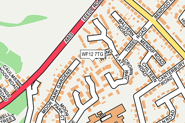 WF12 7TG map - OS OpenMap – Local (Ordnance Survey)