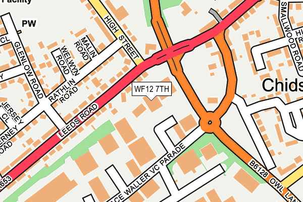 WF12 7TH map - OS OpenMap – Local (Ordnance Survey)