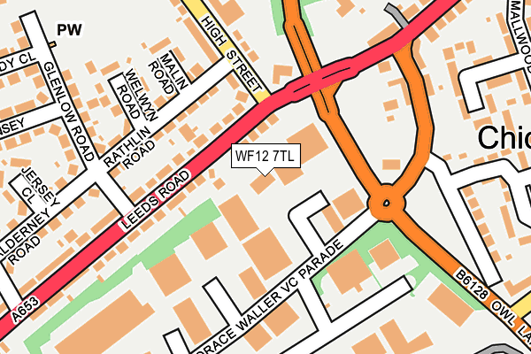 WF12 7TL map - OS OpenMap – Local (Ordnance Survey)