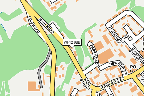 WF12 8BB map - OS OpenMap – Local (Ordnance Survey)