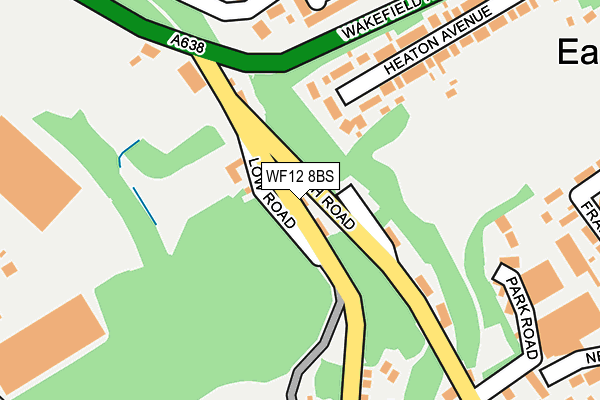WF12 8BS map - OS OpenMap – Local (Ordnance Survey)