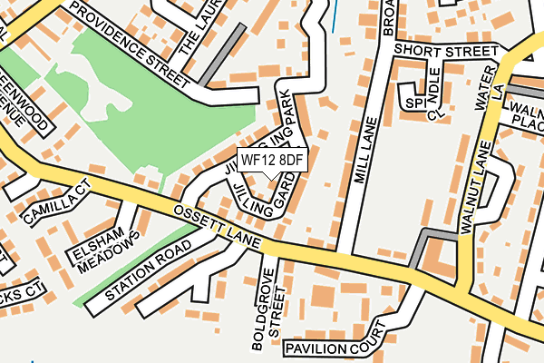 WF12 8DF map - OS OpenMap – Local (Ordnance Survey)
