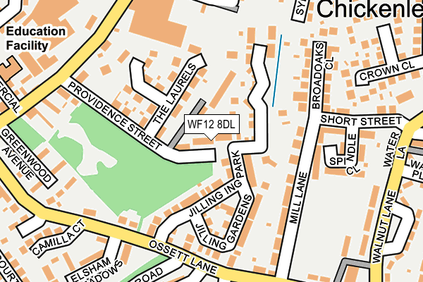 WF12 8DL map - OS OpenMap – Local (Ordnance Survey)