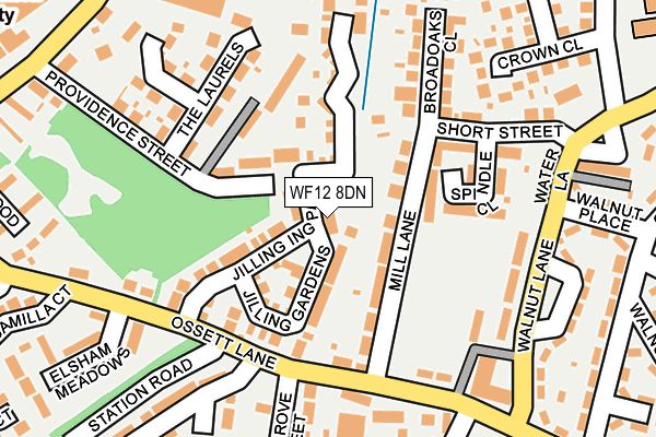 WF12 8DN map - OS OpenMap – Local (Ordnance Survey)