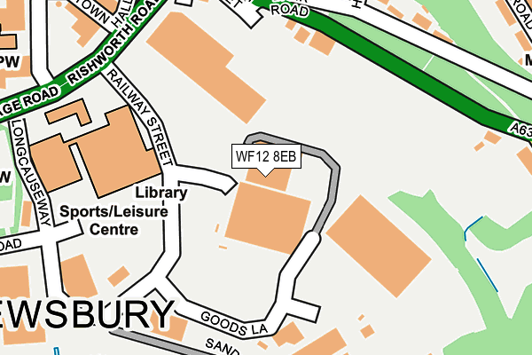 WF12 8EB map - OS OpenMap – Local (Ordnance Survey)