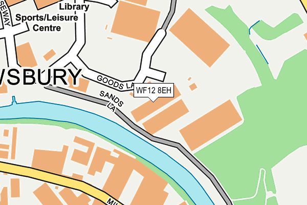 WF12 8EH map - OS OpenMap – Local (Ordnance Survey)