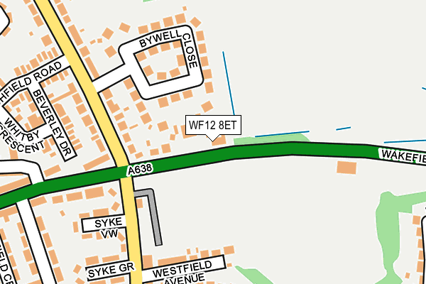 WF12 8ET map - OS OpenMap – Local (Ordnance Survey)