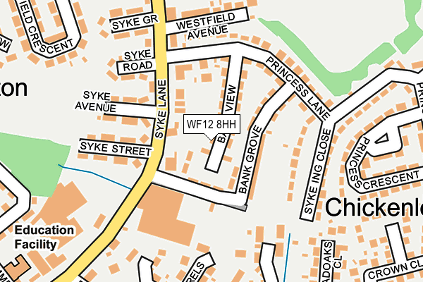 WF12 8HH map - OS OpenMap – Local (Ordnance Survey)