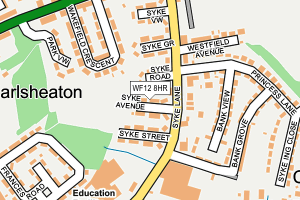 WF12 8HR map - OS OpenMap – Local (Ordnance Survey)