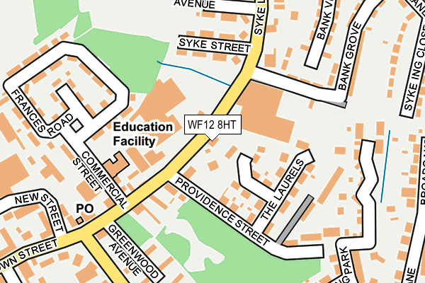WF12 8HT map - OS OpenMap – Local (Ordnance Survey)