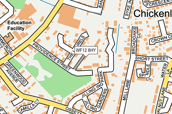 WF12 8HY map - OS OpenMap – Local (Ordnance Survey)