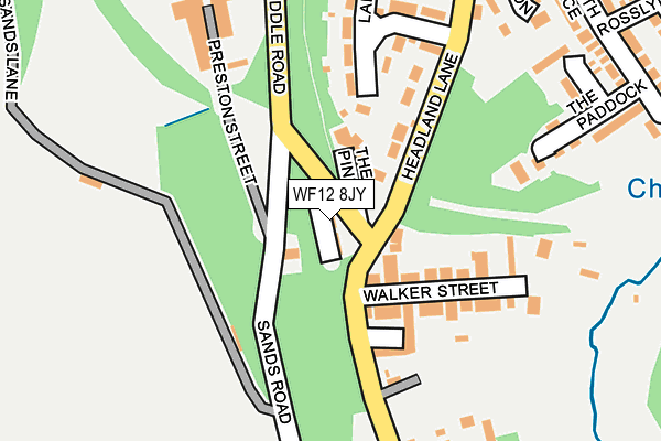 WF12 8JY map - OS OpenMap – Local (Ordnance Survey)